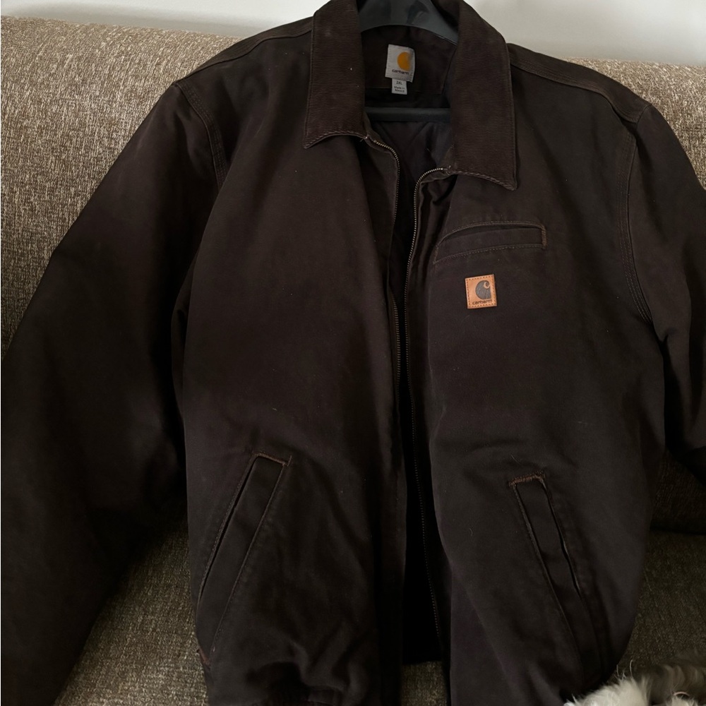 Carhartt heavy duck jacket, dark brown, size 2xl